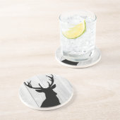 Dessous De Verre En Grès Blanc noir de mâle (Côté)