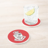 Dessous De Verre En Grès Blason de Kappa Psi (Côté)