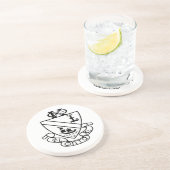Dessous De Verre En Grès Blason de Phi Chi Theta | N&B (Côté)