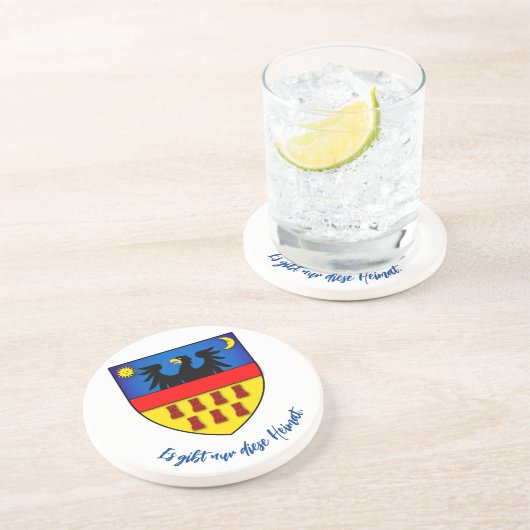 Dessous De Verre En Grès blason des Saxons de Transylvanie (Côté)