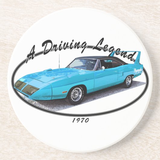 Dessous De Verre En Grès Bleu 1970 de Superbird (Devant)