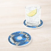 Dessous De Verre En Grès Bleu atomique (Côté)