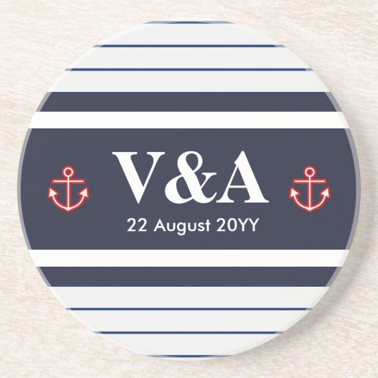 Dessous De Verre En Grès Bleu Bleu Bleu Marine Marine (Devant)