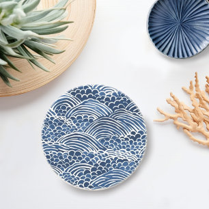Dessous De Verre En Grès Bleu bleu océan côtier