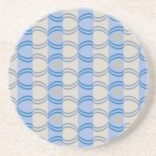 Dessous De Verre En Grès Bleu courant Tan de Candystripe
