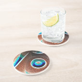 Dessous De Verre En Grès Bleu cuivre (Côté)