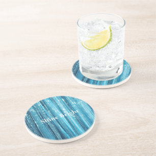 Dessous De Verre En Grès Bleu de verre d'Aqua