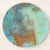 Dessous De Verre En Grès Bleu deja (Devant)