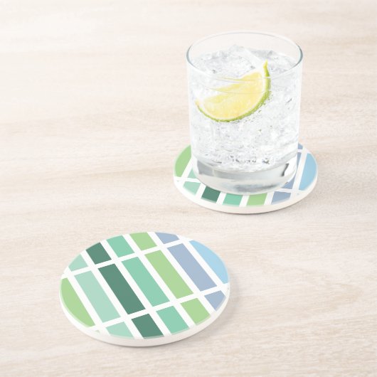 Dessous De Verre En Grès Bleu et vert (Côté)