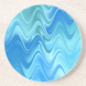 Dessous De Verre En Grès Bleu foncé Abstrait (Devant)