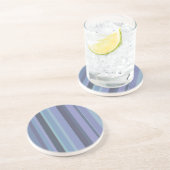 Dessous De Verre En Grès Bleu-gris, bandes horizontales (Côté)