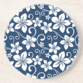 DESSOUS DE VERRE EN GRÈS BLEU HAWAII (BLEU DE LA MARINE) (Devant)