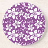 DESSOUS DE VERRE EN GRÈS BLEU HAWAII (PLUM) (Devant)