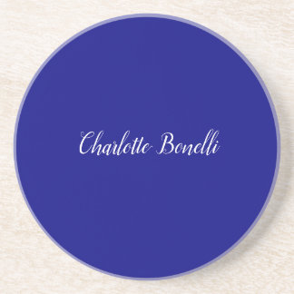 Dessous De Verre En Grès Bleu marin minimaliste professionnel
