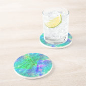 Dessous De Verre En Grès bleu sans couture d'aquarelle d'arrière - plan (Côté)