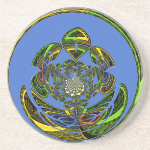 Dessous De Verre En Grès Bleu traditionnel