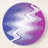 Dessous De Verre En Grès Bleu violet blanc (Devant)