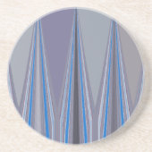Dessous De Verre En Grès Bleu, violet, gris Chevron Art Imprimer (Devant)