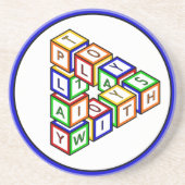 Dessous De Verre En Grès Blocs de jouets rouge bleu jaune vert (Devant)