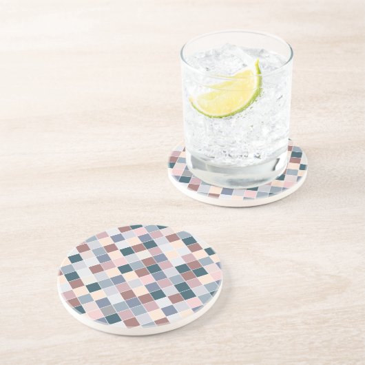 Dessous De Verre En Grès Blocs sympas, couleurs élégantes (Côté)