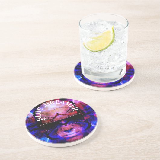 Dessous De Verre En Grès Blue Dreamer (Côté)