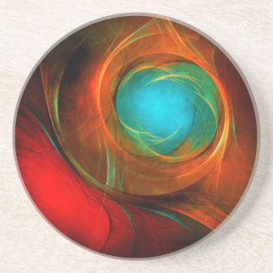 Dessous De Verre En Grès Blue Eye Moderne Abstrait Art Cool Motif #16