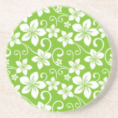 DESSOUS DE VERRE EN GRÈS BLUE HAWAII (LIME) (Devant)