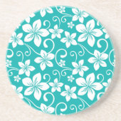 DESSOUS DE VERRE EN GRÈS BLUE HAWAII (TURQUOISE) (Devant)