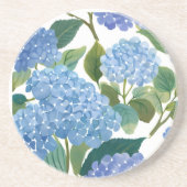 Dessous De Verre En Grès Blue Hydrangeas | Beautiful Floral Bush (Devant)