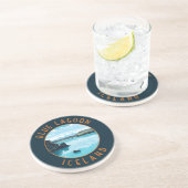 Dessous De Verre En Grès Blue Lagoon Islande Cercle en détresse (Côté)