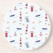 Dessous De Verre En Grès Blue Lighthouse Beach (Devant)