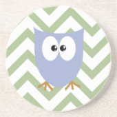 Dessous De Verre En Grès Blue Owl Baby Boy (Devant)