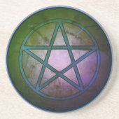 Dessous De Verre En Grès Blue Pentacle (Devant)