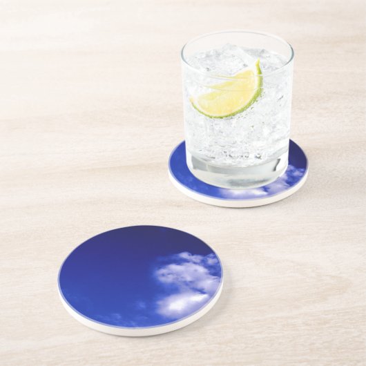 Dessous De Verre En Grès Blue Sky Unique Chic Moderne Minimal (Côté)