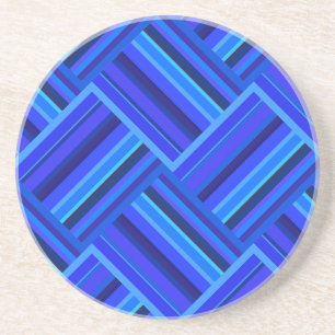 Dessous De Verre En Grès Blue stripes