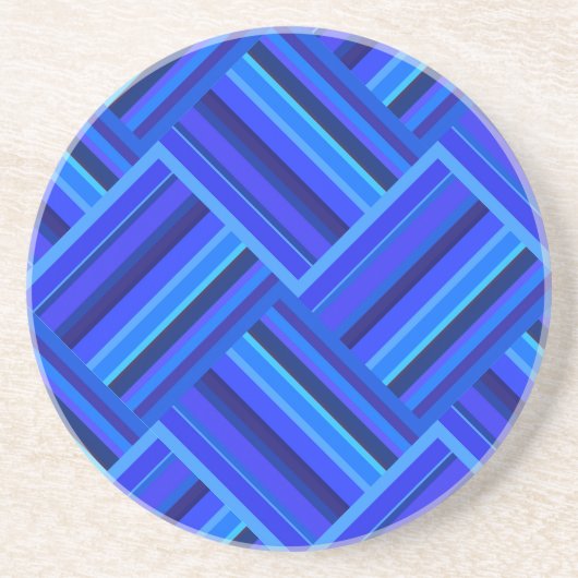 Dessous De Verre En Grès Blue stripes (Devant)