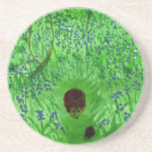 Dessous De Verre En Grès Bluebell Hedgehogs Spring Woodland (Devant)