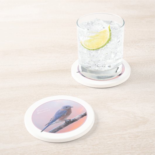 Dessous De Verre En Grès Bluebird (Côté)