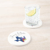 Dessous De Verre En Grès Bluebonnets Bleu floral Boho Aquarelle Mariages (Côté)