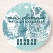 Dessous De Verre En Grès Bluestone Turquoise Western Horse Ranch Farm Maria (Devant)