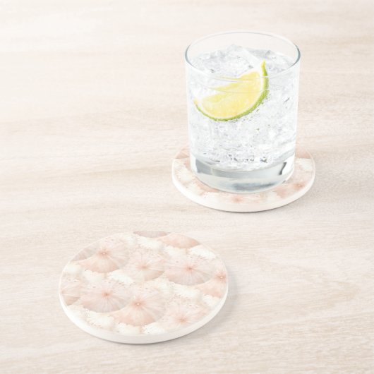 Dessous De Verre En Grès Blush Pink Umbrellas (Côté)