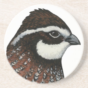 Dessous De Verre En Grès Bobwhite Quail Head