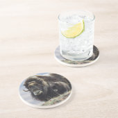 Dessous De Verre En Grès Boeuf musqué avec veau (Côté)