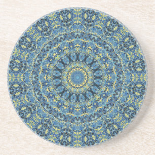Dessous De Verre En Grès Boho Abstrait Groovy Van Gogh Nuit Étoilée Mandala