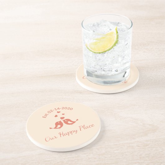 Dessous De Verre En Grès Boho style personalized (Côté)