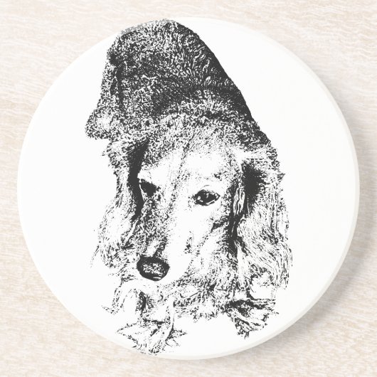Dessous De Verre En Grès Boire avec cran – Dachshund (Devant)