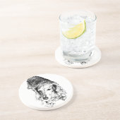 Dessous De Verre En Grès Boire avec cran – Dachshund (Côté)