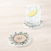 Dessous De Verre En Grès Bois de feuilles de eucalyptus vert Monogram (Côté)