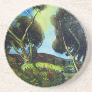 DESSOUS DE VERRE EN GRÈS BOIS DE PINÈDE EN TOSCANE