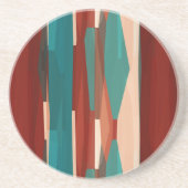 Dessous De Verre En Grès Bois et turquoise (Devant)